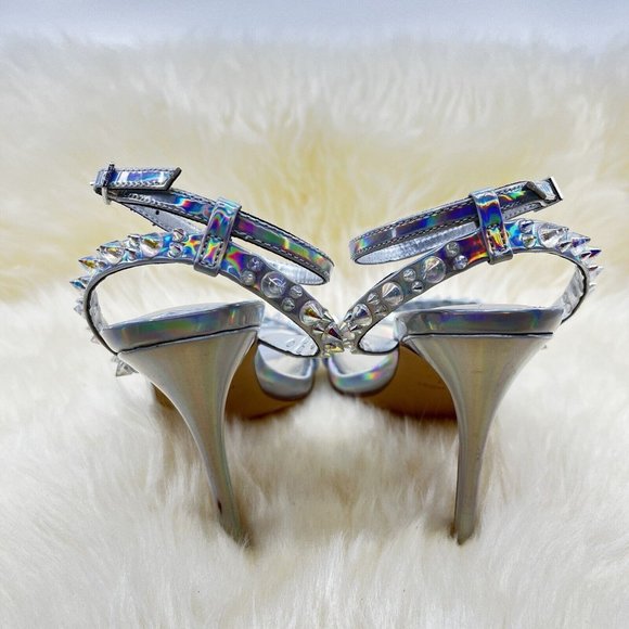 Nine West Women's Mitz3 Iridescent Studded Heeled Sandal Stilleto Size 7 NEW - Picture 5 of 7